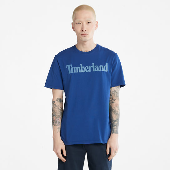 T-shirt Kennebec River à logo pour homme en bleu | Timberland