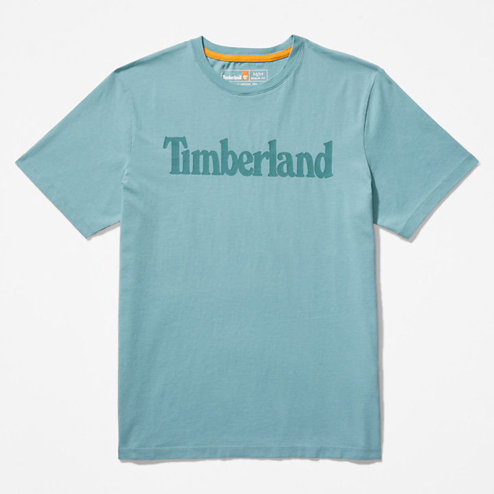 T-shirt da Uomo con Logo Kennebec River in verde-