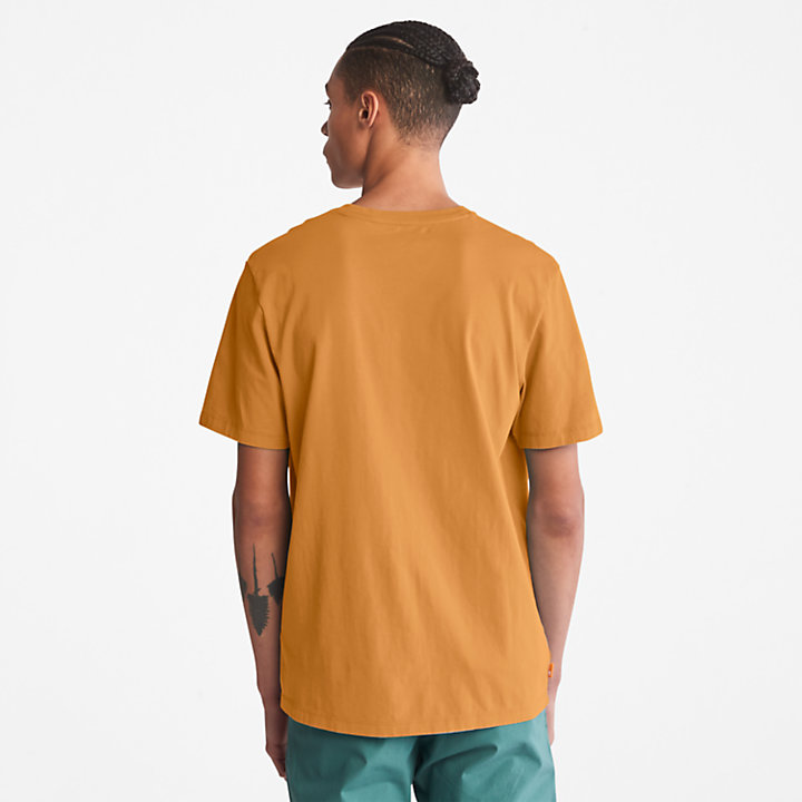 Camiseta Kennebec River con Logotipo para Hombre en amarillo-