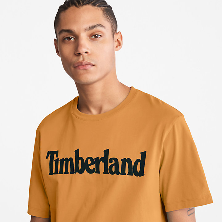 Kennebec River T-shirt met Logo voor heren in geel-