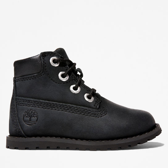 Toddler Pokey Pine 6-Inch Side-Zip Boots in Monochrome Black | Timberland