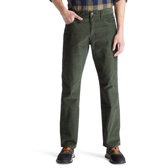Squam Lake Stretch Corduroy Trousers for Men in Dark Green | Timberland