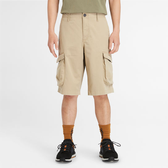 Timberland® Heritage Twill Cargo Shorts for Men in Beige | Timberland