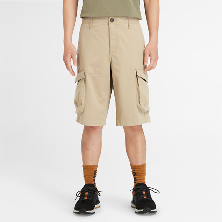 Timberland® Heritage Twill Cargo Shorts for Men in Beige-