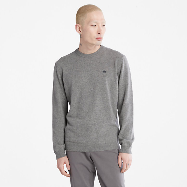 Men's Phillips Brook Wool-Blend Crewneck Sweater in Grey-