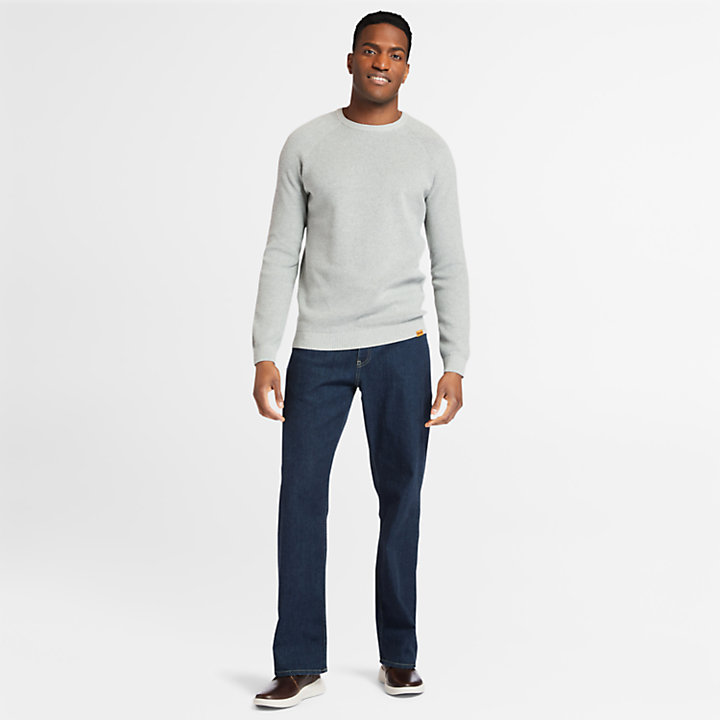 Stocker Brook Organic Cotton Crewneck Sweater for Men in Grey-