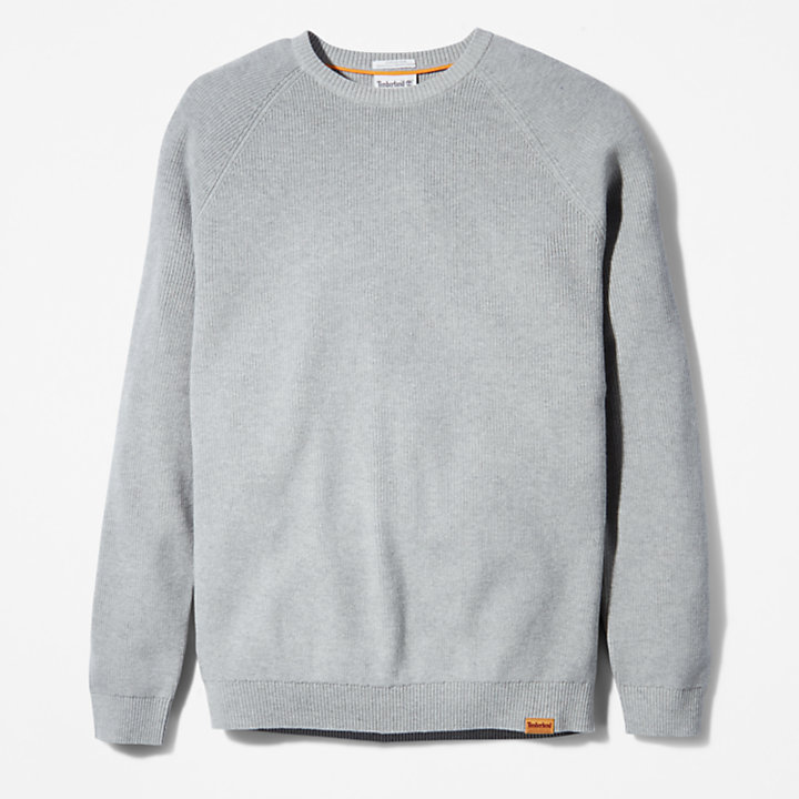 Stocker Brook Organic Cotton Crewneck Sweater for Men in Grey-