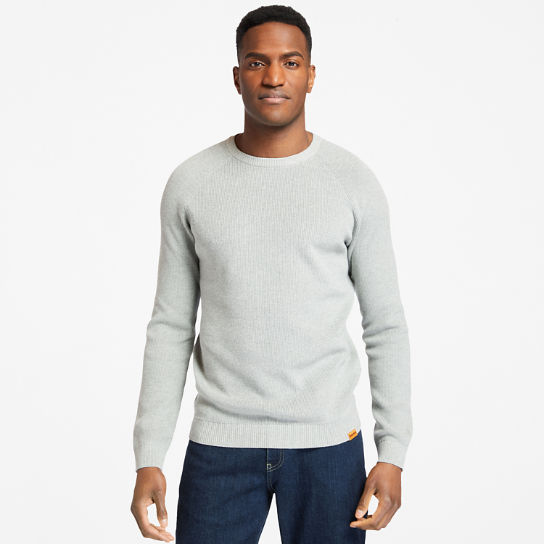 Stocker Brook Organic Cotton Crewneck Sweater for Men in Grey | Timberland