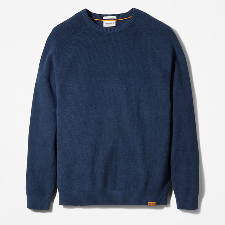 Stocker Brook Organic Cotton Crewneck Sweater for Men in Navy-
