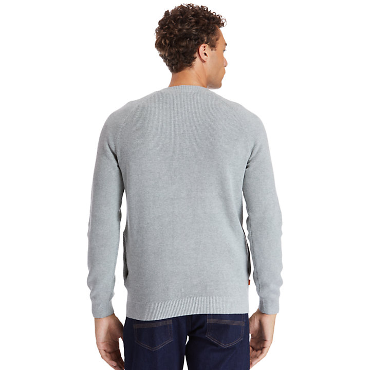Stocker Brook Sweater met rits aan voorkant voor heren in grijs-