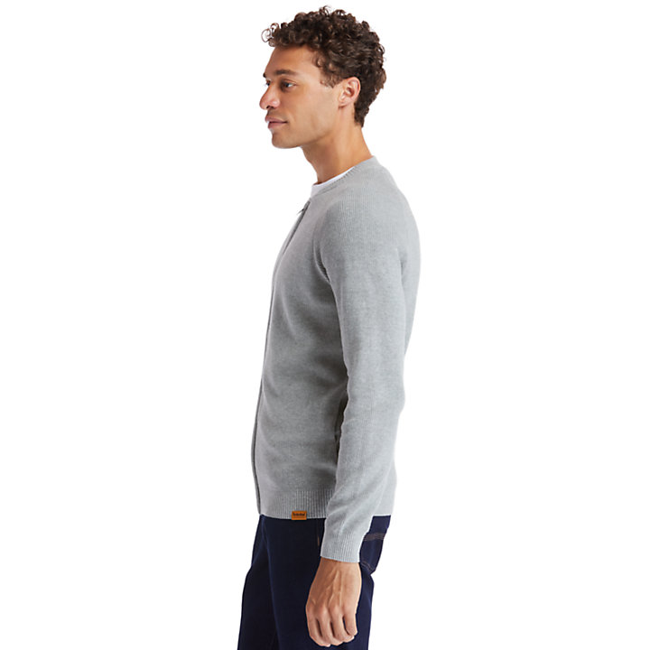 Stocker Brook Zip-front Sweater for Men in Grey-