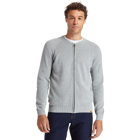 Stocker Brook Zip-front Sweater for Men in Grey | Timberland