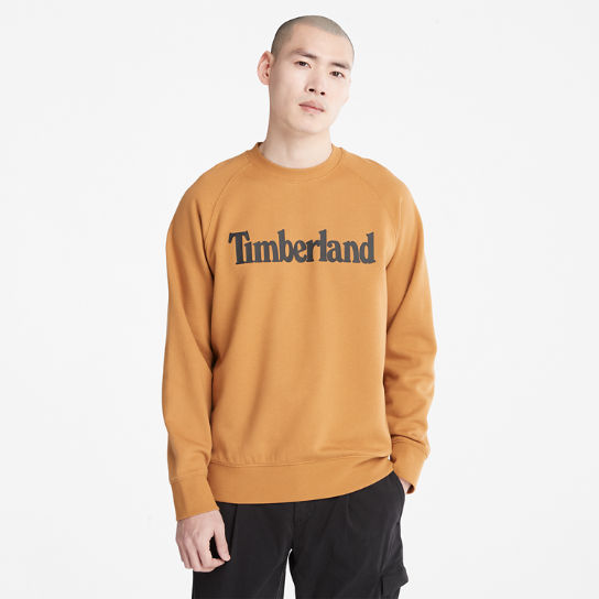 Timberland® Heritage  Logo Sweatshirt for Men in Yellow | Timberland