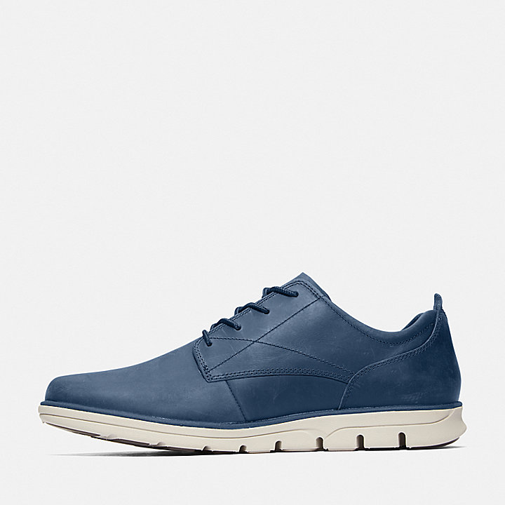 Sapato Oxford Bradstreet em Pele para Homem em azul-marinho