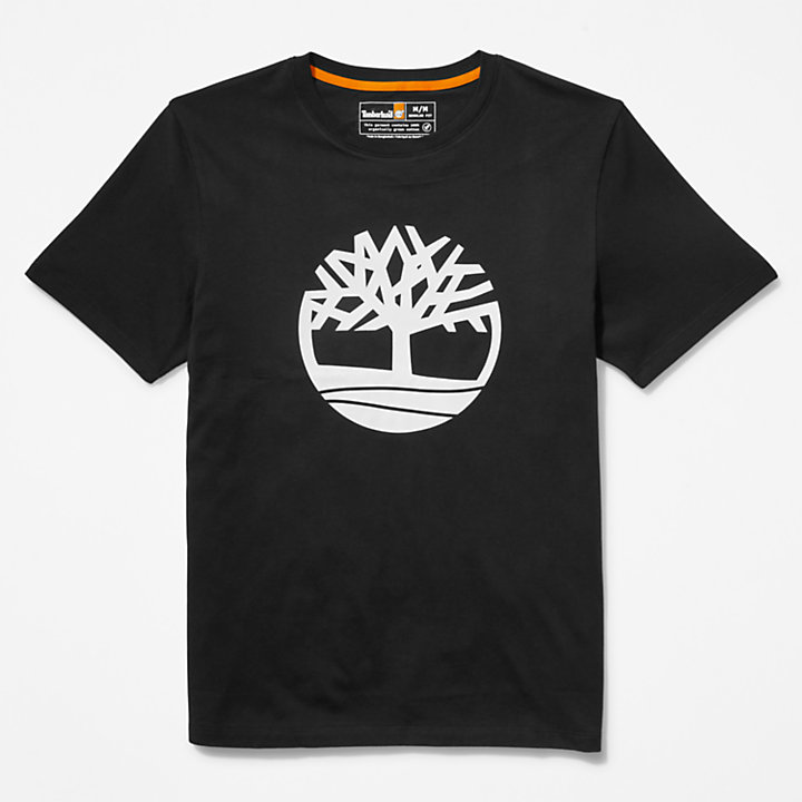 T-shirt da Uomo con Logo ad Albero in colore nero-