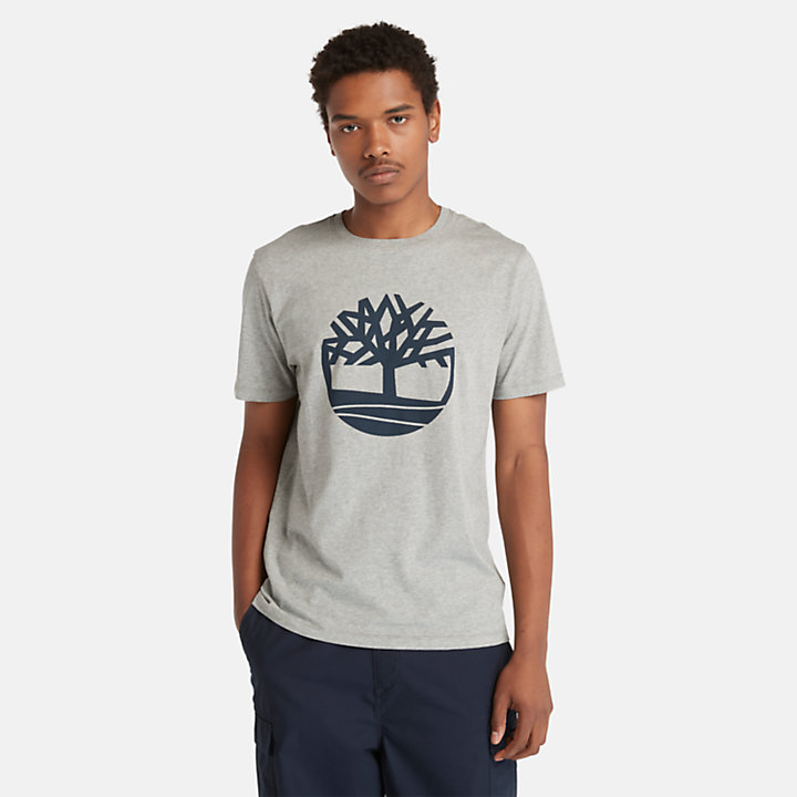 Camiseta con Logotipo del Árbol para Hombre en gris-