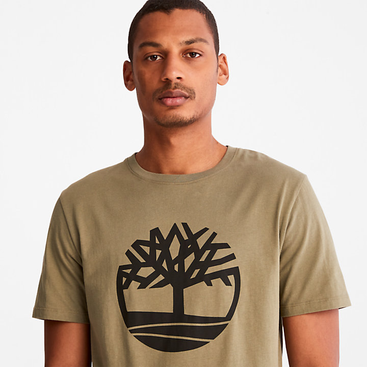 Camiseta con Logotipo del Árbol para Hombre en verde-