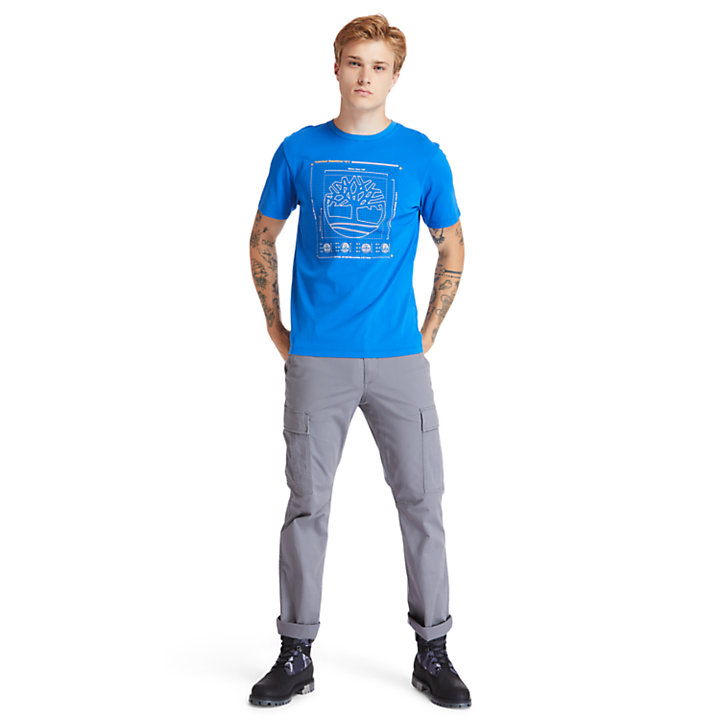 T-shirt effet bouffant Kennebec River pour homme en bleu-