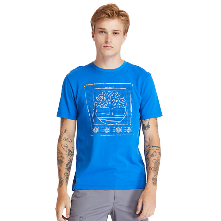 T-shirt effet bouffant Kennebec River pour homme en bleu-