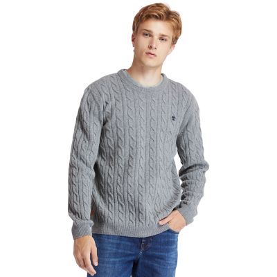 Phillips Brook Cable Sweater for Men in Grey | Timberland