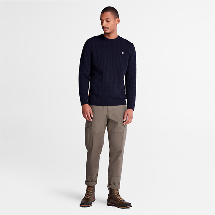 Phillips Brook Cable-knit Sweater for Men in Navy-