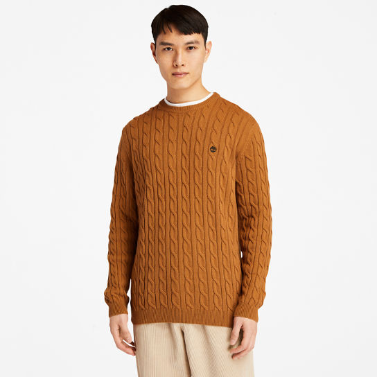 Phillips Brook Cable-knit Sweater for Men in Brown | Timberland