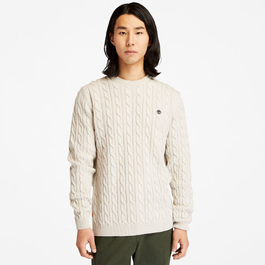 Phillips Brook Cable-knit Sweater for Men in White | Timberland