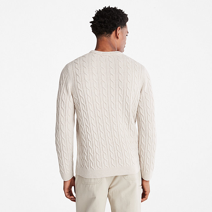 Phillips Brook Cable-knit Crew Jumper for Men in Beige