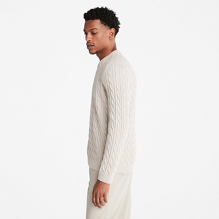 Phillips Brook Cable-knit Crew Jumper for Men in Beige
