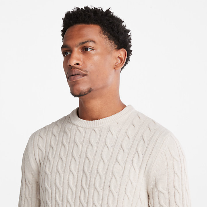 Phillips Brook Cable-knit Crew Jumper for Men in Grey-