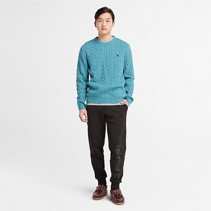 Phillips Brook Cable-knit Crew Jumper for Men in Blue