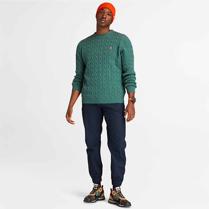 Phillips Brook Cable-knit Sweater for Men in Green-