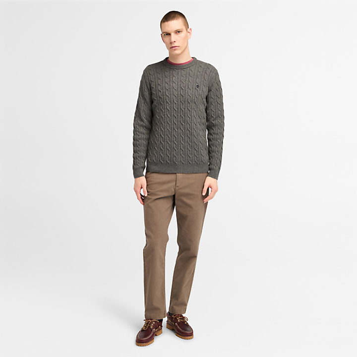 Phillips Brook Cable-knit Sweater for Men in Grey-
