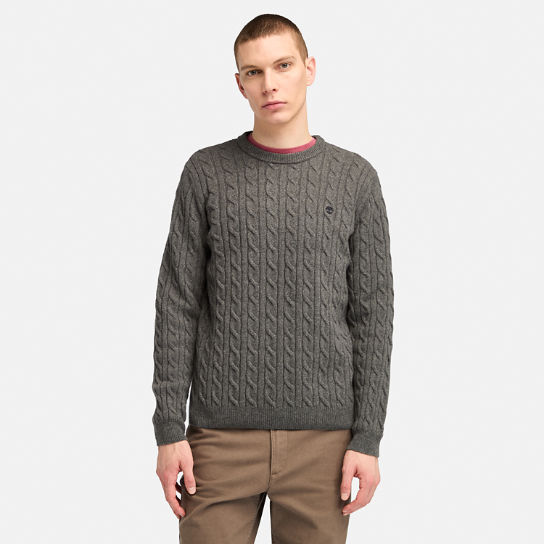 Phillips Brook Cable-knit Sweater for Men in Grey | Timberland