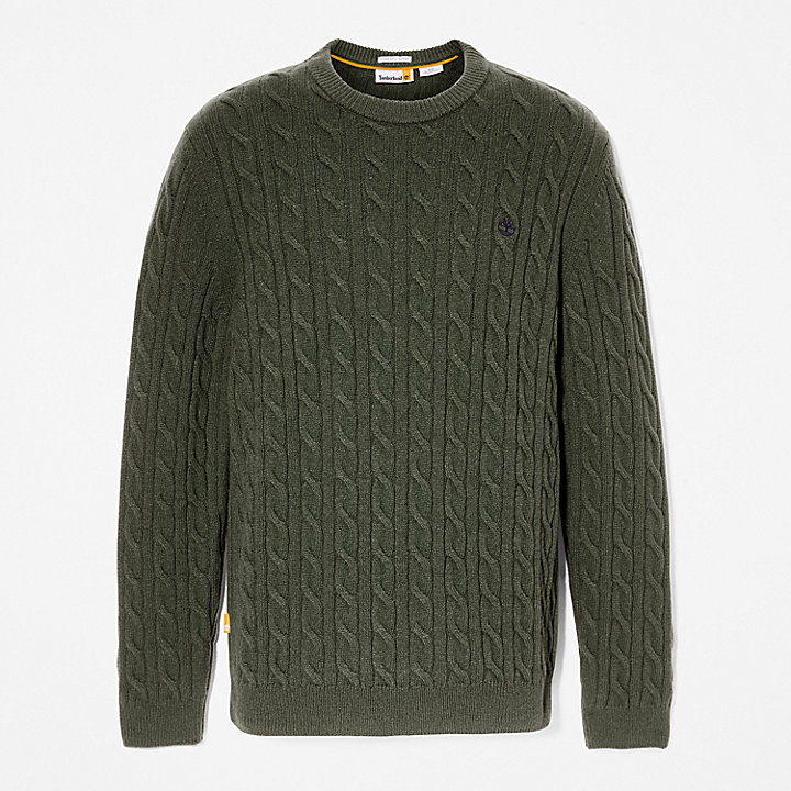 Phillips Brook Cable-knit Crew Jumper for Men in Green