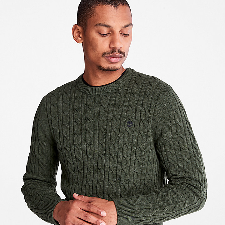 Phillips Brook Cable-knit Crew Jumper for Men in Green