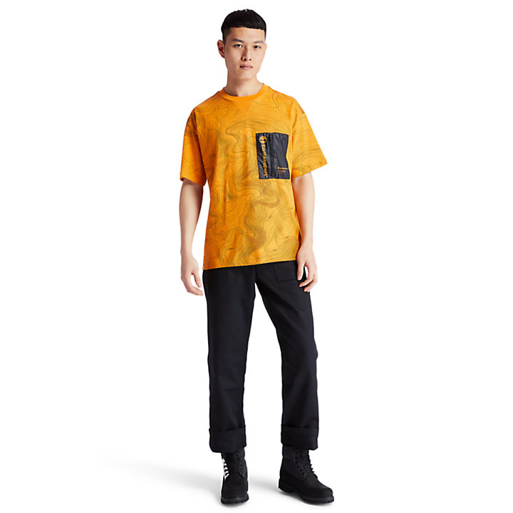 T-shirt à poche Ecoriginal pour homme en jaune-