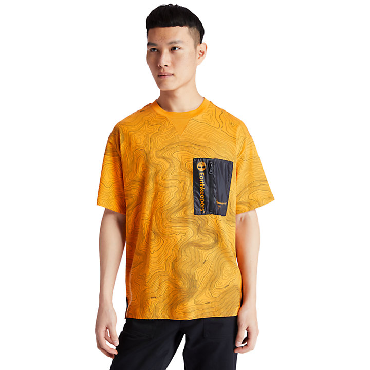 T-shirt à poche Ecoriginal pour homme en jaune-