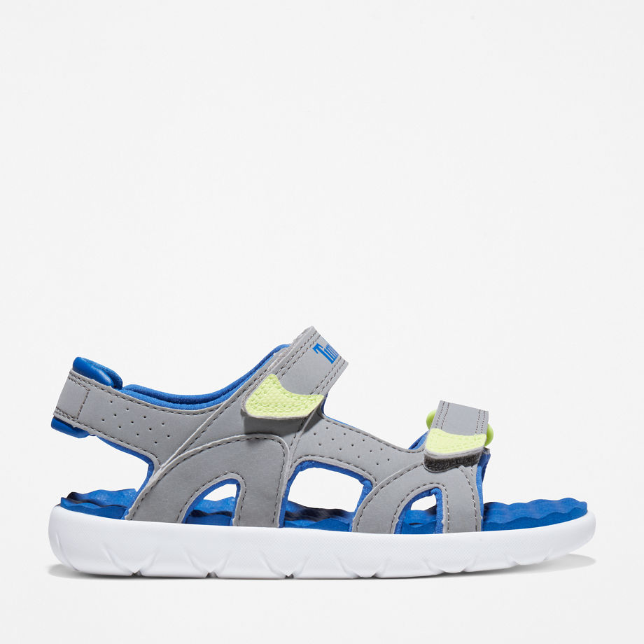 Timberland Perkins Row Double-strap Sandal For Junior In Grey Grey Kids