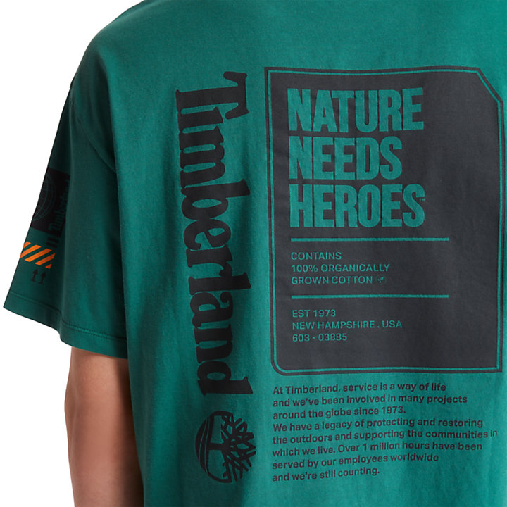 Nature Needs Heroes™ T-Shirt for Men in Green-
