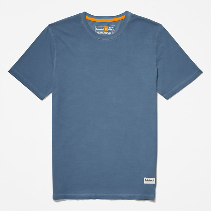 T-shirt da Uomo Lamprey River Garment-Dyed in blu marino-