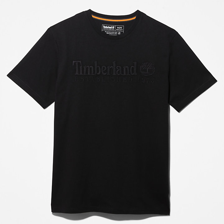 Outdoor Heritage Linear-Logo T-Shirt for Men in Black-