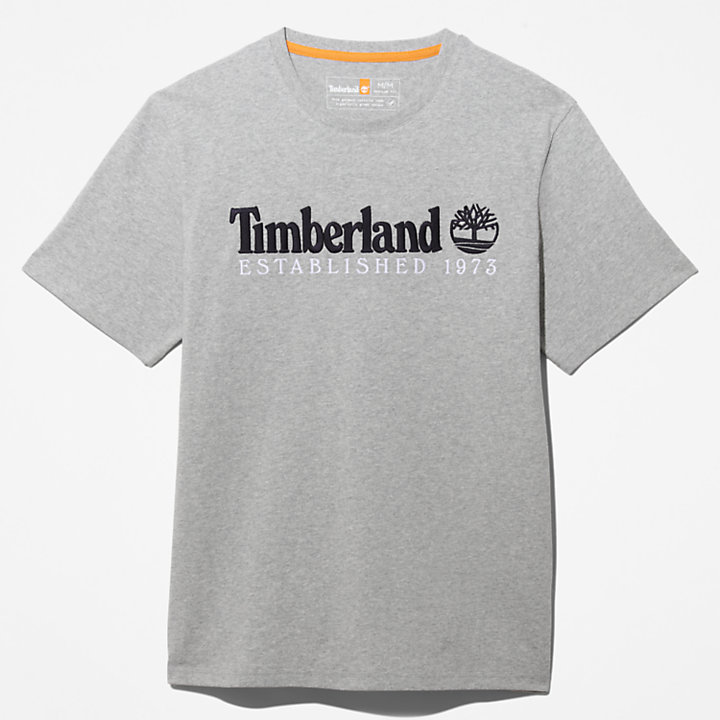 T-shirt da Uomo con Logo Lineare Outdoor Heritage in grigio-