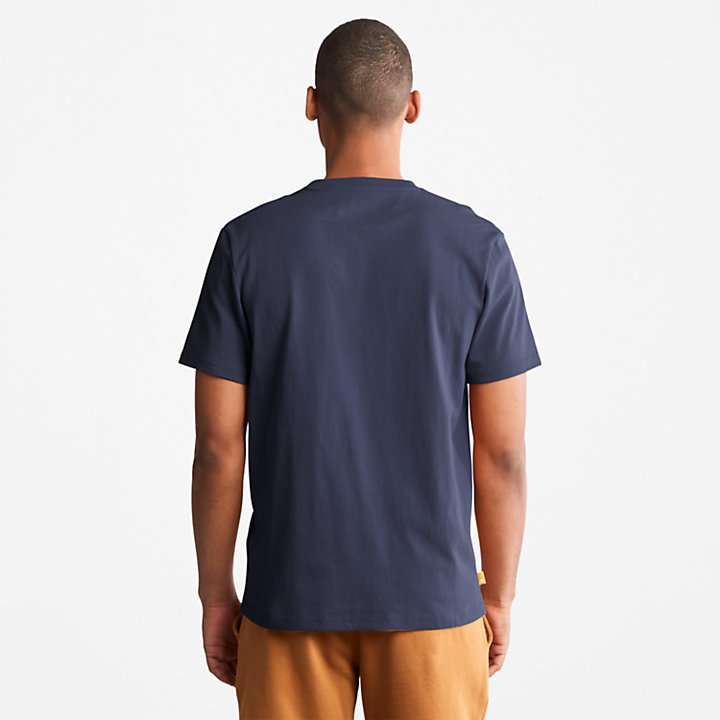 T-shirt con Logo Heritage Outdoor da Uomo in blu marino-