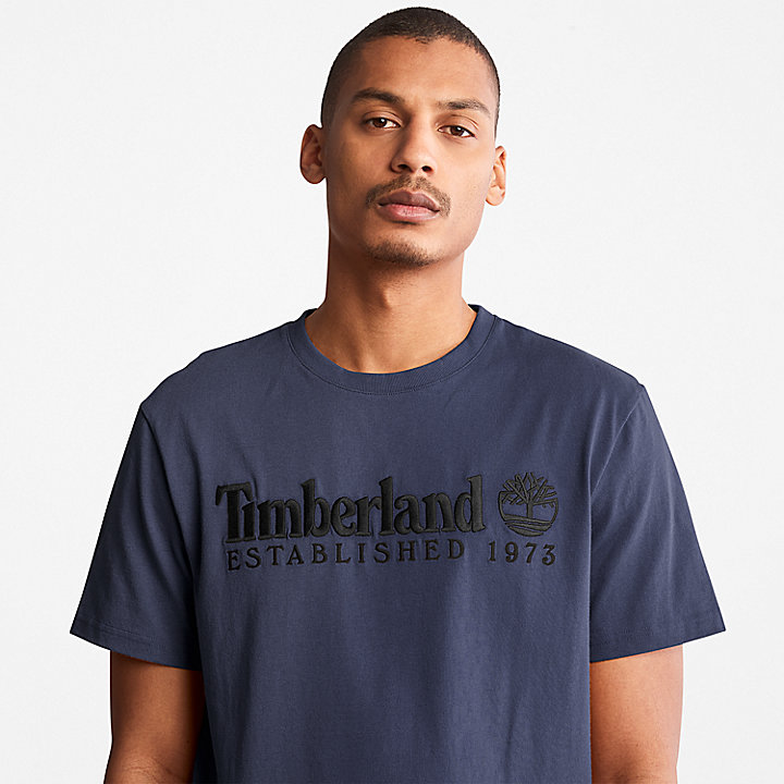 T-shirt con Logo Heritage Outdoor da Uomo in blu marino
