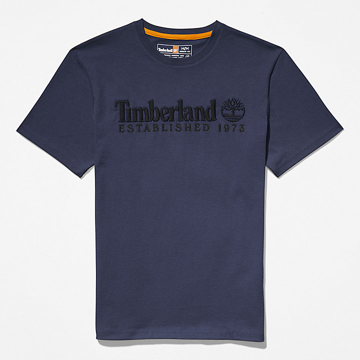 T-shirt con Logo Heritage Outdoor da Uomo in blu marino