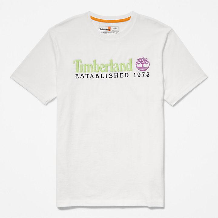 Outdoor Heritage T-Shirt mit linearem Logo für Herren in Weiß-