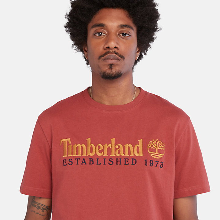 T-shirt com Logótipo Outdoor Heritage para Homem em vermelho-