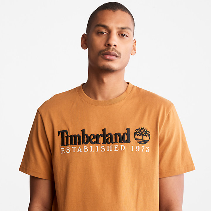 Camiseta con logotipo Outdoor Heritage para hombre en naranja-
