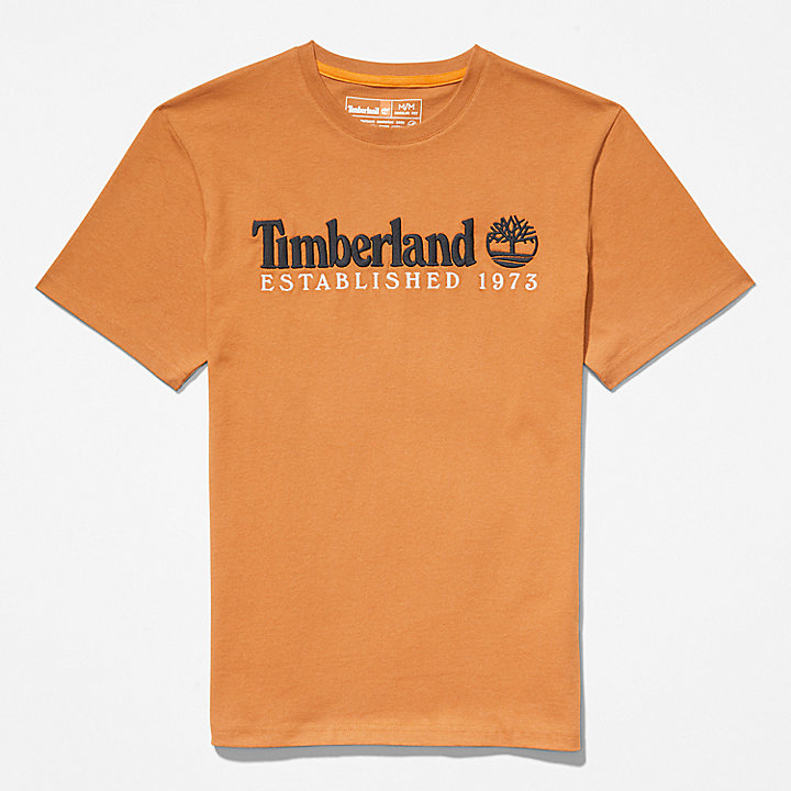 Outdoor Heritage Logo T-shirt voor heren in oranje